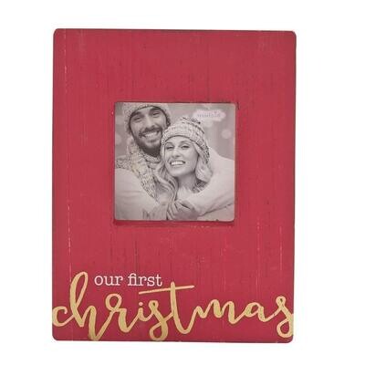 Our First Christmas Block Frame AMZ+