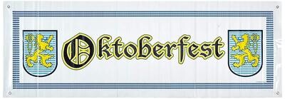 Oktoberfest 5ft Plastic Banner with Grommets AMZ+