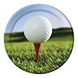Sports Fanatic Golf 9&quot; plates+