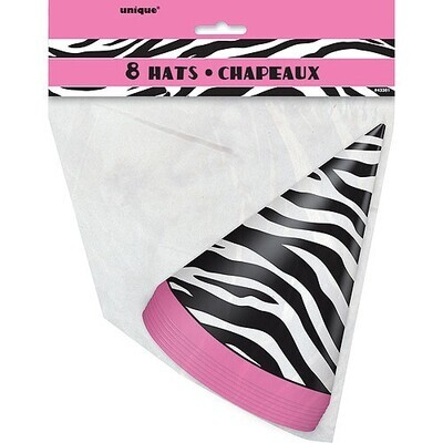 Zebra Passion Cone Hats 8ct+