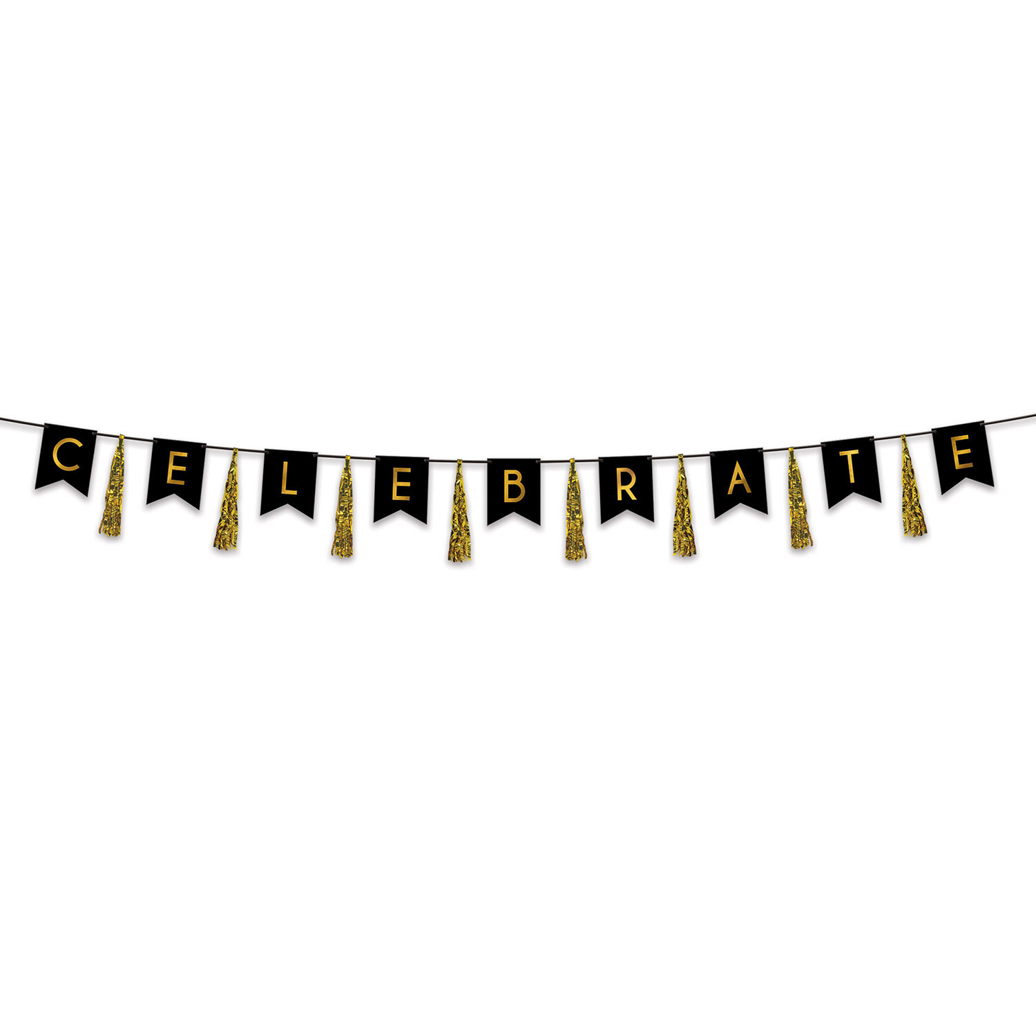 Celebrate Tassel Banner 13&quot; x 12ft+ amz
