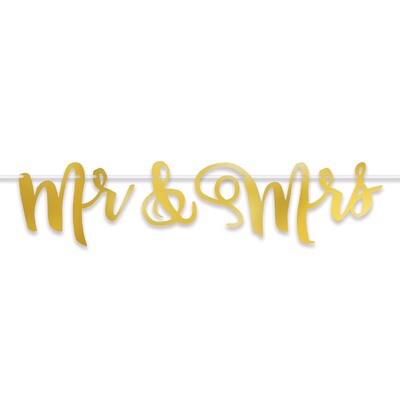 Mr &amp; Mrs Foil Streamer+