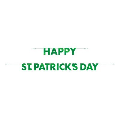 Happy St. Patrick's Day Foil Banner 10.5ft+(AMZ)