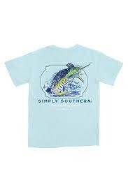 Simply Southern  Short Sleeve Men’s Sword Chambray +