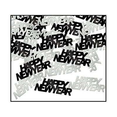 Black &amp; Silver New Years Confetti AMZ+