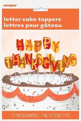 Happy Thanksgiving Letter Cake Toppers+