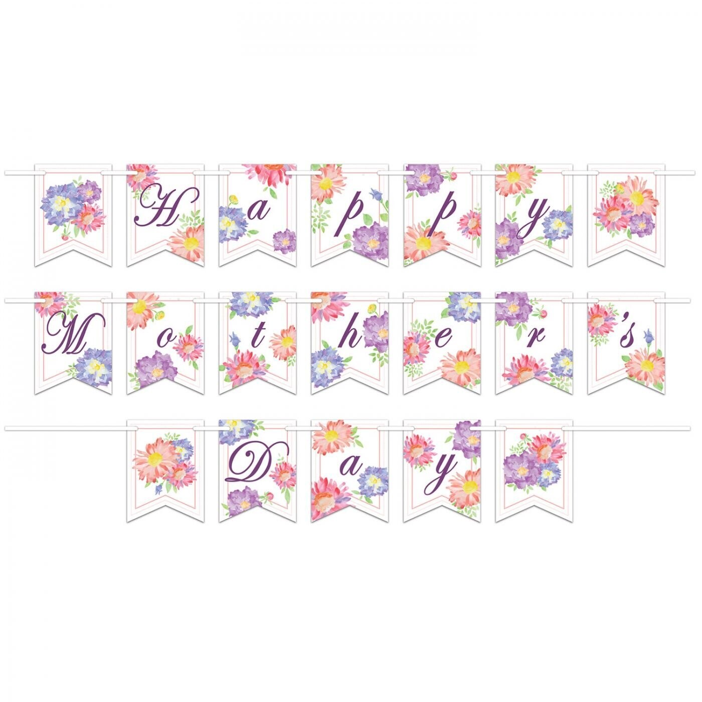 Mother&#39;s Day Floral Streamer 12ft AMZ+