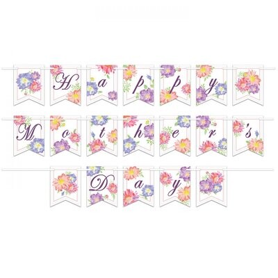 Mother&#39;s Day Floral Streamer 12ft AMZ+