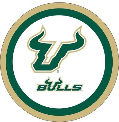 USF Bulls 9&quot; Dinner Plates 10ct AMZ+
