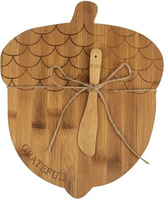 Acorn Cheese Board &amp; Spreader AMZ+