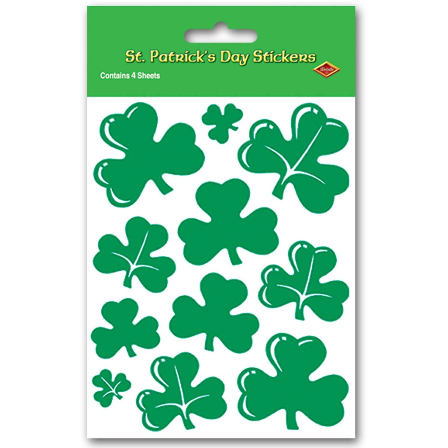 Shamrock St. Patrick's Day Sticker Sheets 4ct+