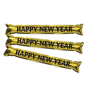 New Year Black &amp; Gold Noisemakers AMZ+