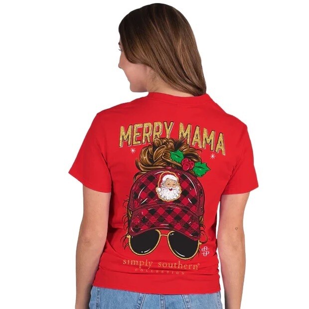 Simply Southern Merry Mama Short Sleeve T-shirt+