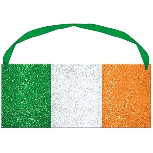 Irish Glitter Flag Sign+