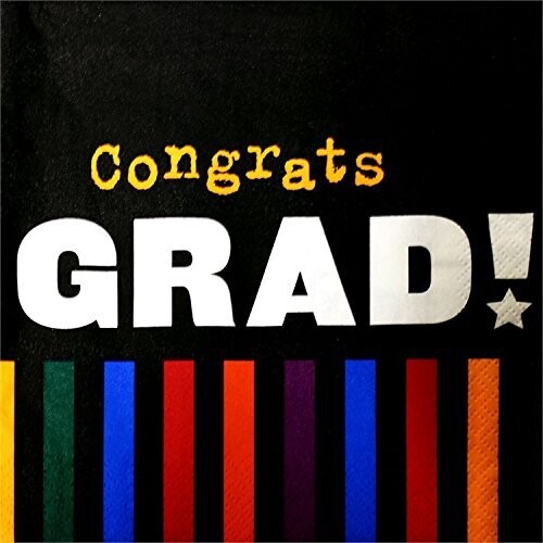 Congrats Grad Caps & Colors Lunch Napkin+