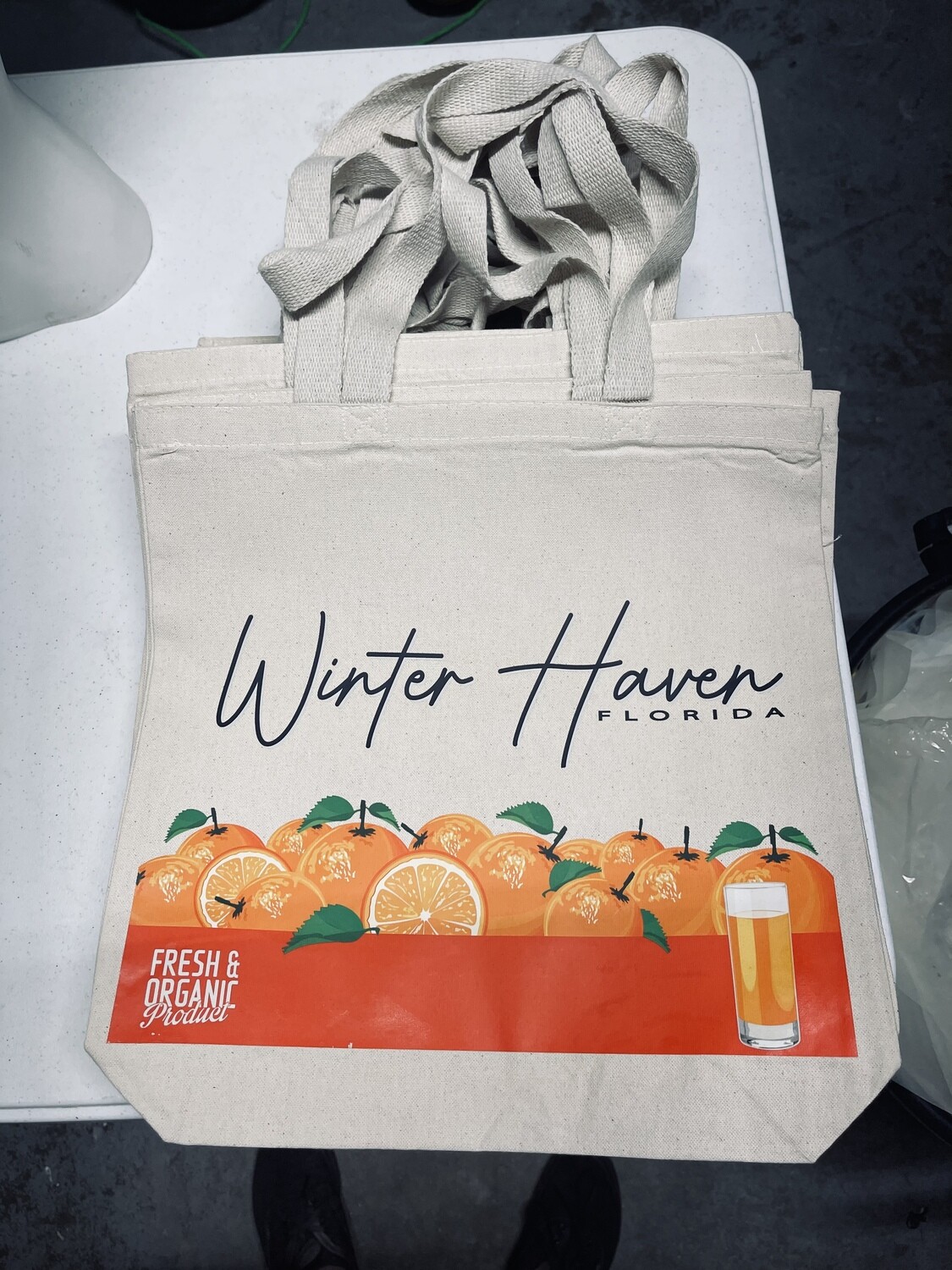 Winter Haven Tote Bag+, Style: Oranges