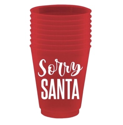 Sorry Santa Shot Glass Christmas Cups+