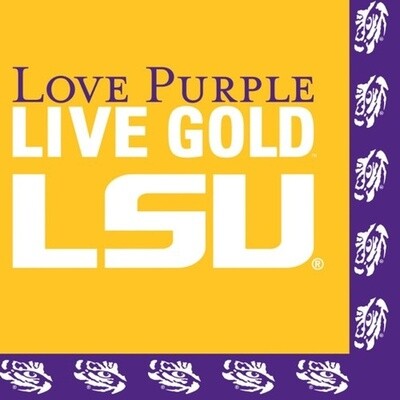 LSU Tigers Lunch Napkins 16ct+