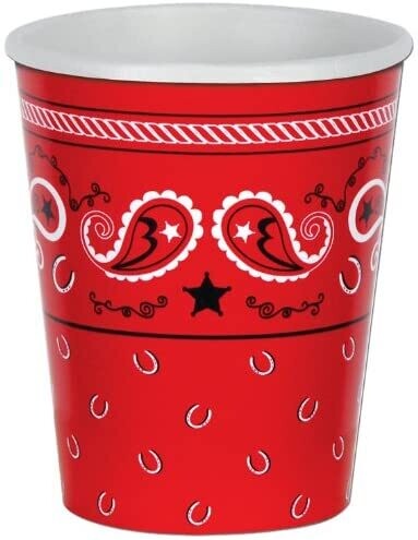 Red Bandana 9oz Cups AMZ+