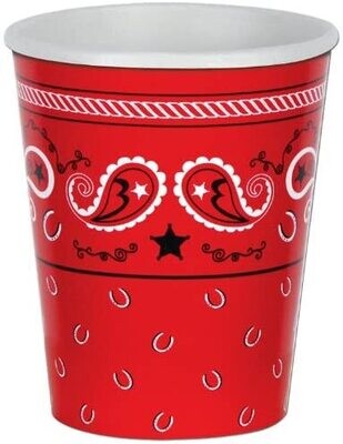 Red Bandana 9oz Cups AMZ+