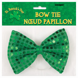 Emerald Green Sequin Bow Tie St Patrick&#39;s Day+