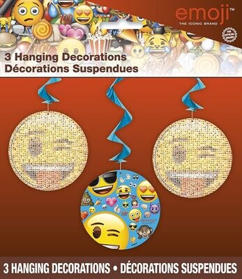 Emoji Hanging Decorations 3ct AMZ+