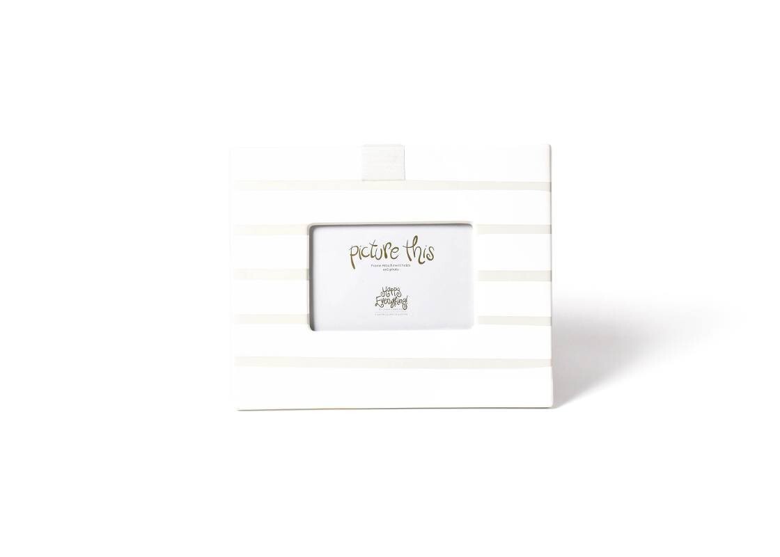 Happy Everything White Stripe Mini Photo Frame+
