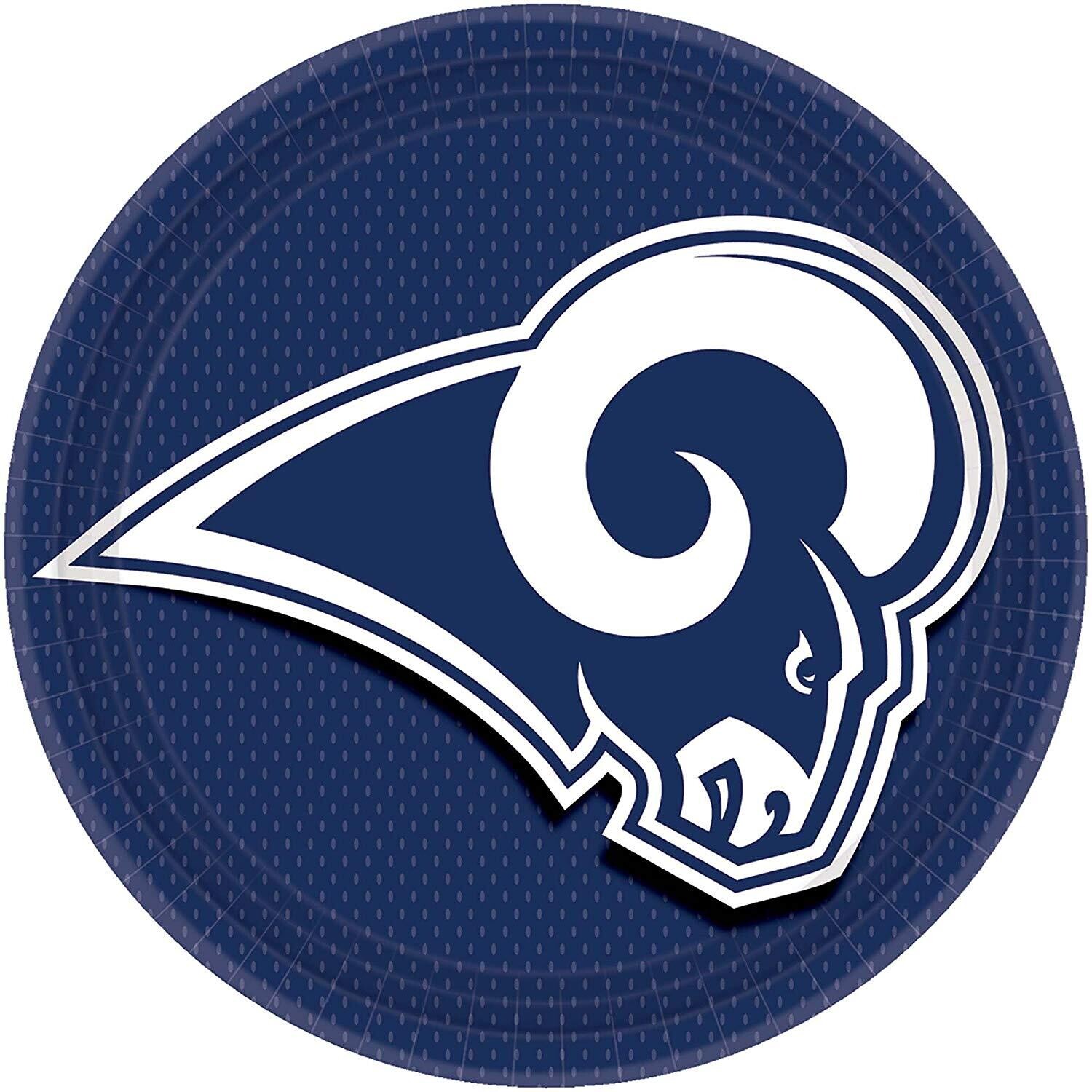 LA Rams 9&quot; Dinner Plates 8ct+