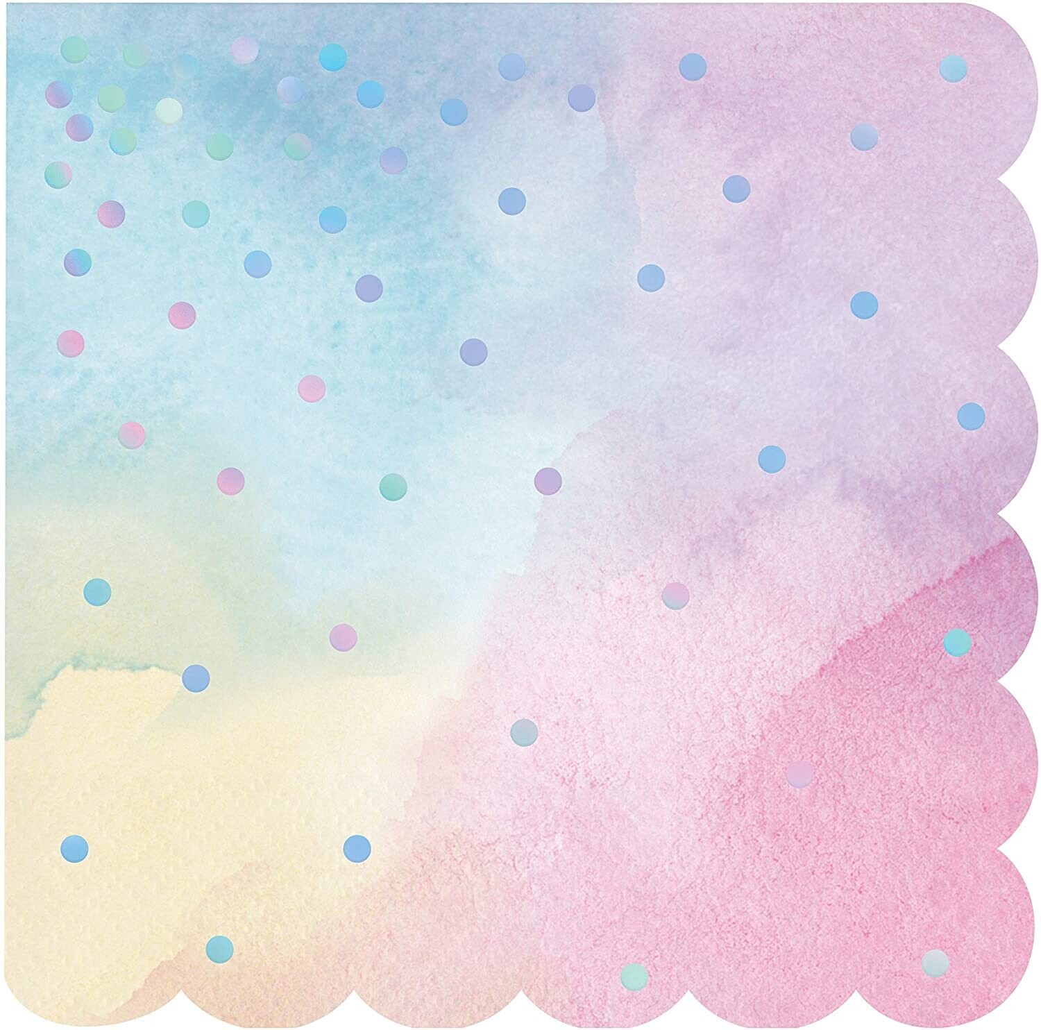 Pastel Iridescent Scalloped Napkins+