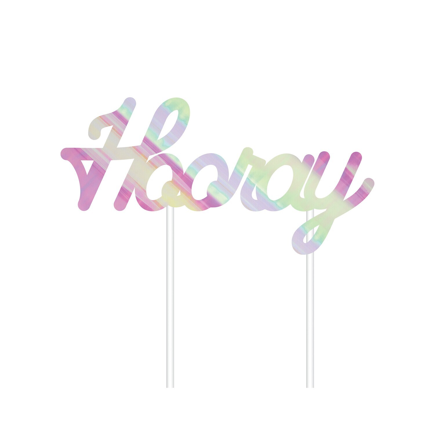 Hooray Iridescent Cake Topper+