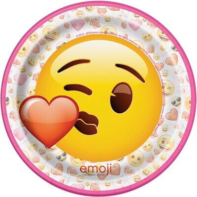 Valentine's Emoji 7in Plate+