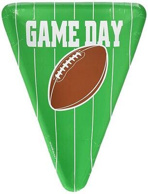 Football Game Day Pizza Shape Plates 8ct AMZ+