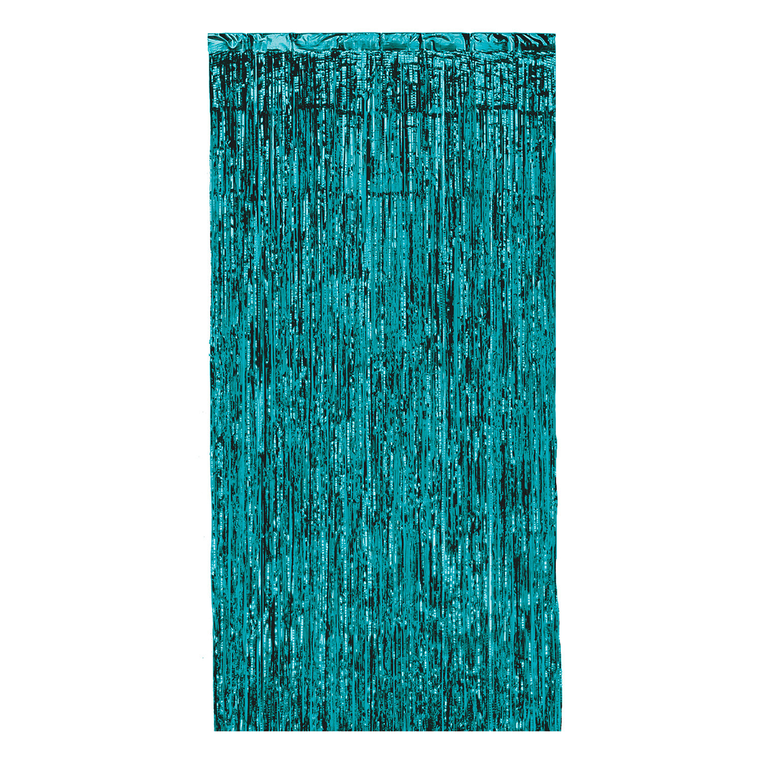 Metallic Turquoise Fringe Curtain 36&quot; wide x 8ft Tall+