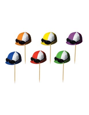 Horse Racing Jockey Helmet Food Picks 50ct +AMZ