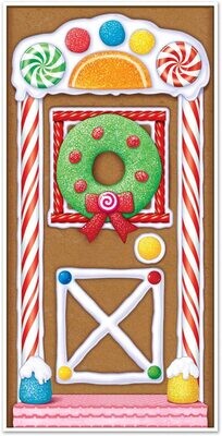 Gingerbread House Door Cover AMZ+