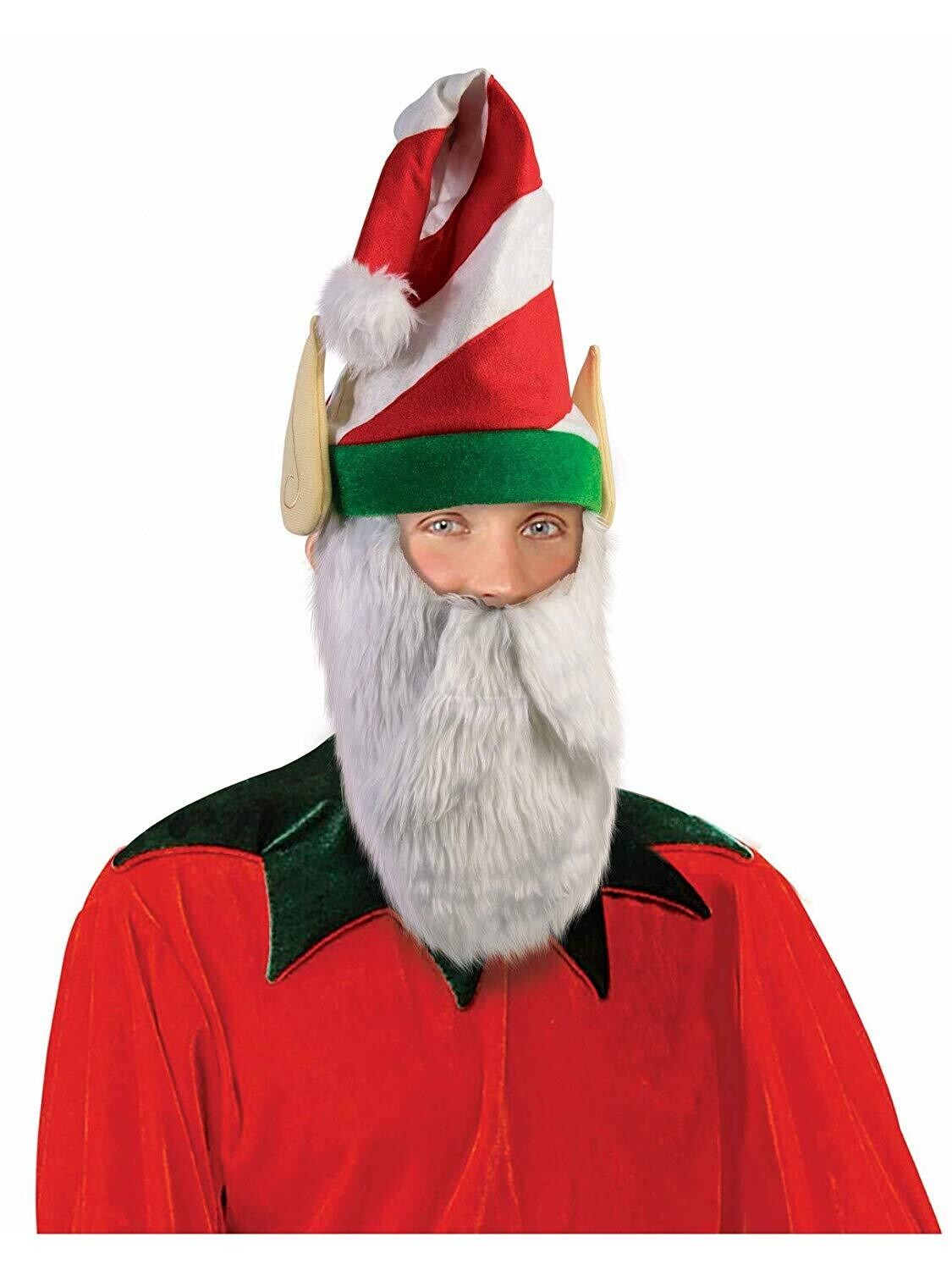 Striped Elf Hat with Beard+
