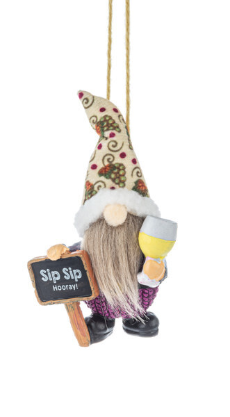 Happy Hour Gnome Ornaments+, Style: Sip Sip Hooray!