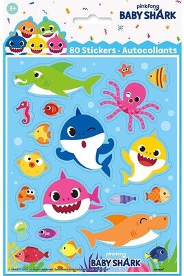 Baby Shark Stickers 4 sheets+