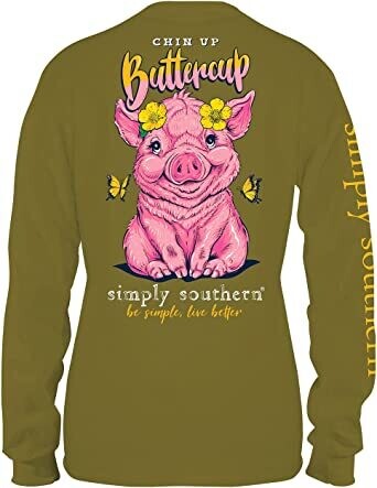 Simply Southern Long Sleeve Pig Guac Youth Small+