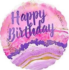 18” Happy Birthday Watercolor Mylar +