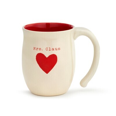 Mrs. Claus Heart Coffee Mug AMZ+
