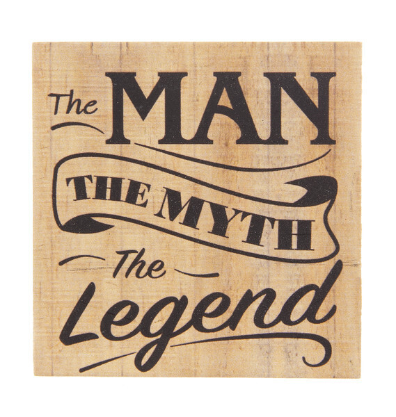 Fathers Day Block Talk Saying Blocks+, Style: The Man, Myth, Legend