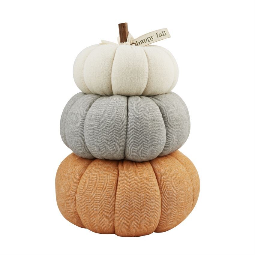 Staked Fabric Pumpkins+