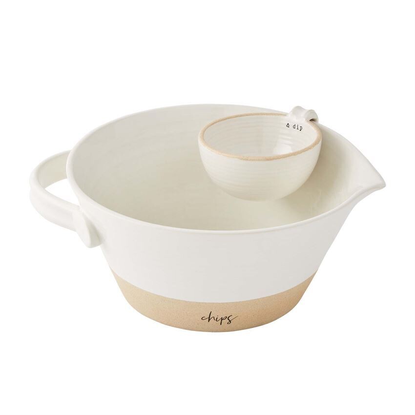 Chip and Dip Stoneware Set+