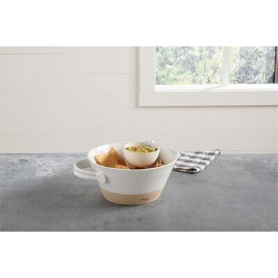 Chip and Dip Stoneware Set+