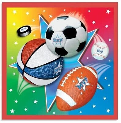 Super Sports Beverage Napkins 16ct AMZ+