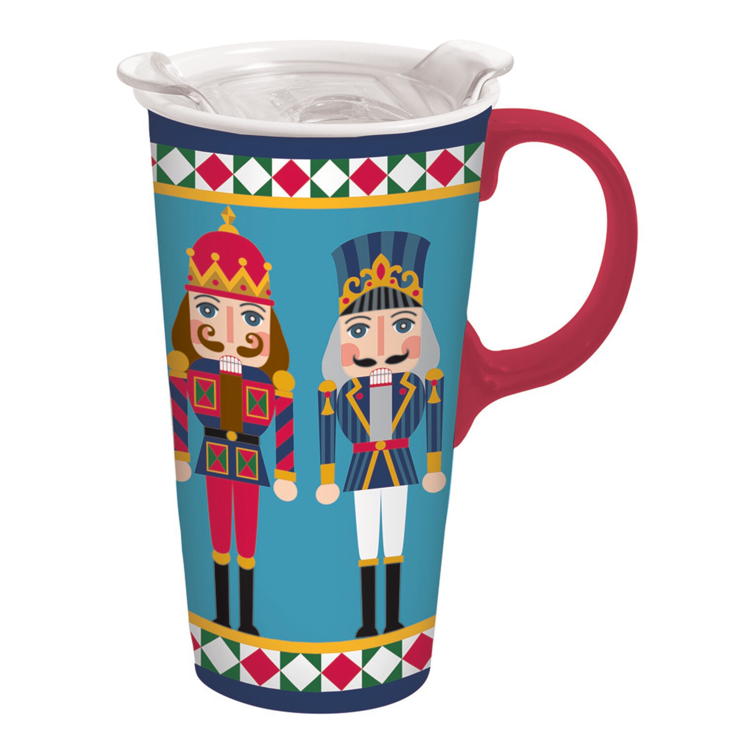 17oz Ceramic Nutcracker Travel Mug+