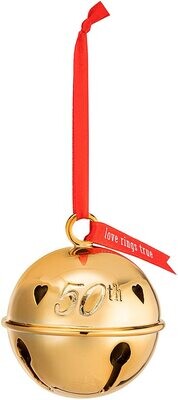 50th Anniversary Gold Bell Ornaments+