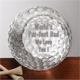 Worlds Par-fect Dad- Glass golf ball+