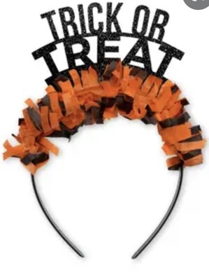Trick or Treat headband orange/black+